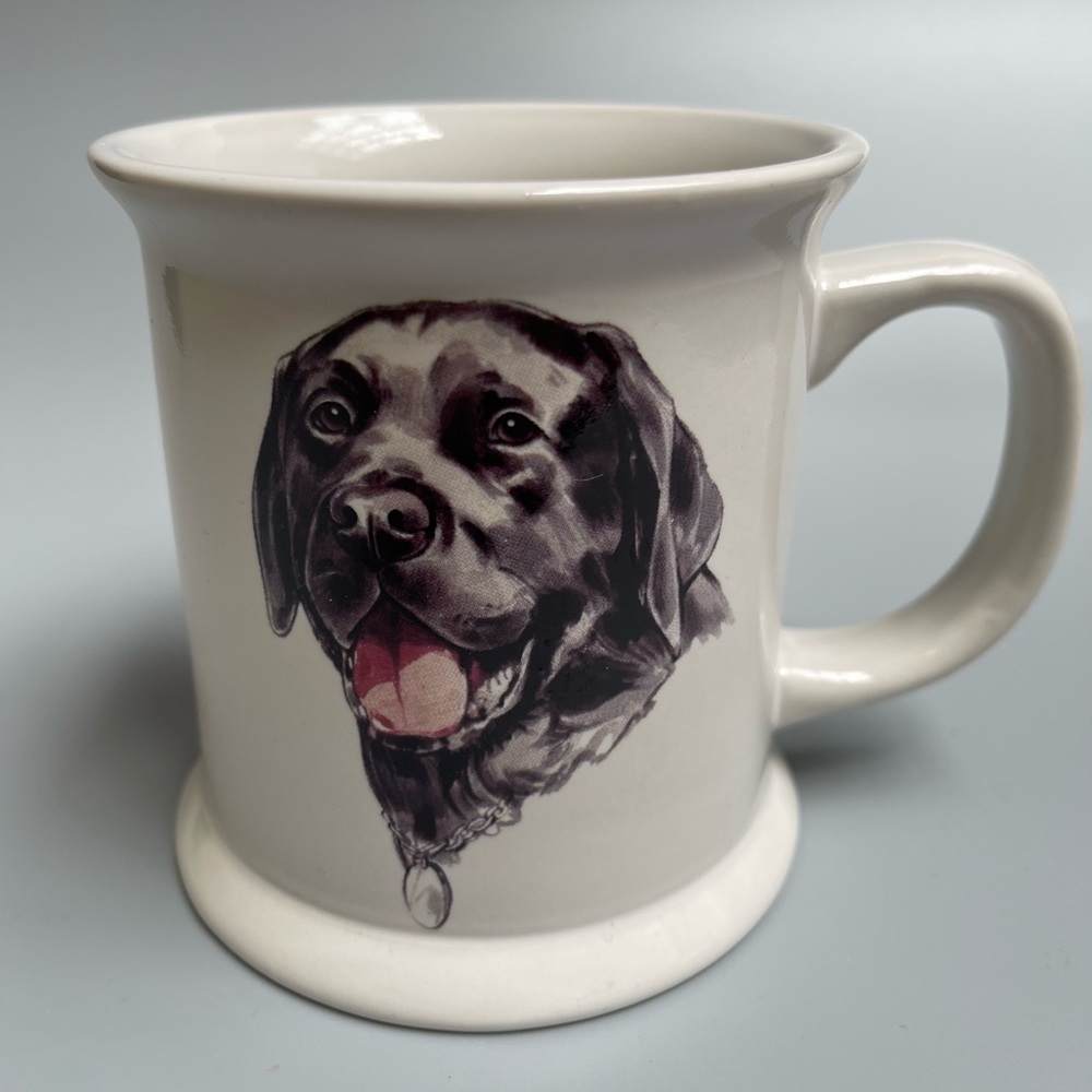 Black Labrador Retriever mug by Patricia Roberts ceramic glaze